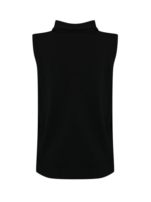 Top con foulard Nero Liviana Conti | F5SA06Y69-0